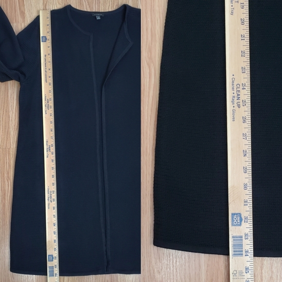 Talbots large knit long line open cardigan sweater black long sleeve whimsygoth - Picture 10 of 12